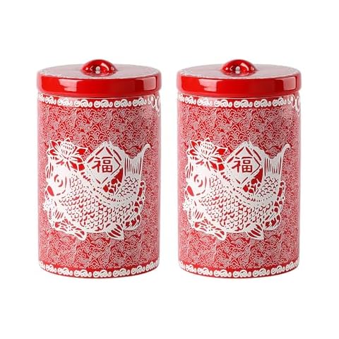 Porlien 15-Ounce Chinese-Style Canisters Set Cover