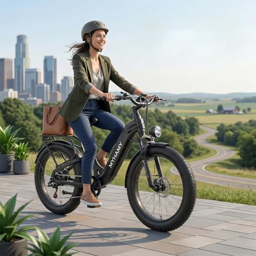 2000W Peak Electric Bike for Adults, High Speed Ebike with 48V 18Ah Removable Battery, Up to 30-60 Mile Range, 24" Fat Tire Full Suspension E-Bike for Off-Road Commuting image 2