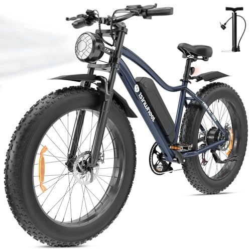 Image of isinwheel M10 Plus & Pro Electric Bike for Adults 1000W Peak Motor, Dual Front Fork Mountain Ebike 13 /10.4 Ah Battery 75 /45 Miles Range, 7 Speed, 20 x 4.0 Fat Tire Adults Electric Bicycles