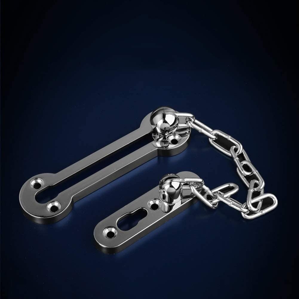 SFJSFIMQ Door Safety Chain, Latches Lock,Standard Security Anti-Theft Zinc Alloy Casting Guard, Heavy Duty Latch for and Home