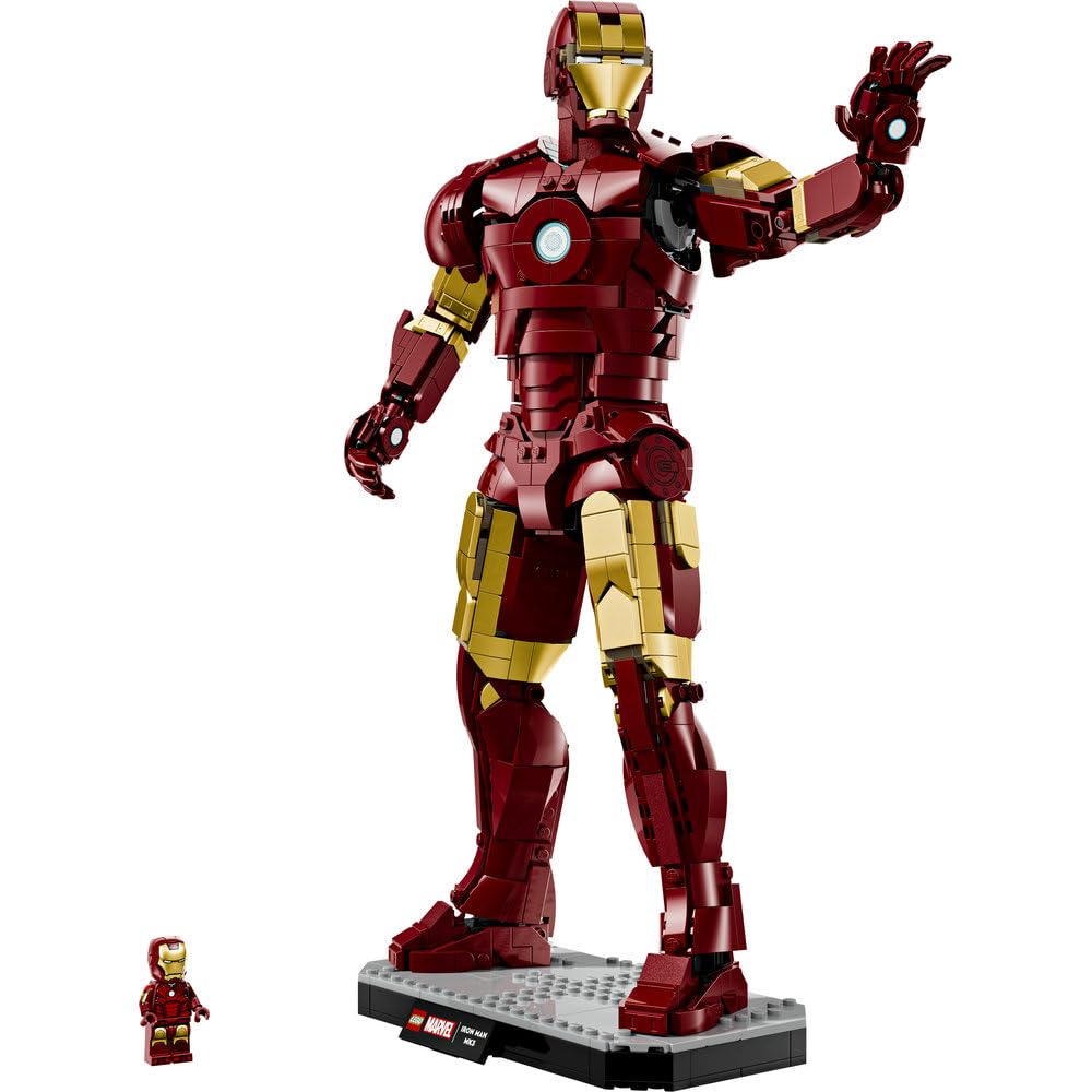 LEGO | Marvel Iron Man Mark 3 — edycja kolekcjonerska 76344 | Figurka kolekcjonerska, model do ekspozycji, prezent dla fana Marvela, dla mężczyzn i kobiet, 1297 elementów