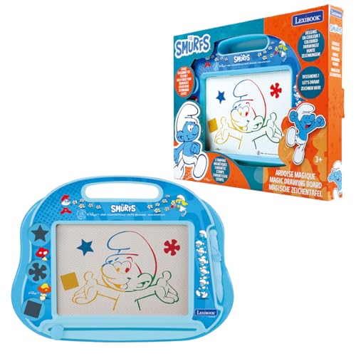 LEXiBOOK, The Smurfs, A5 Magic Slate with Magnetic Accessories, Blue, CRSF550