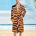 Tiger Stripes Fashion Robes Bathrobe for Women Men Quick Dry Loungewear for Spa Beach Travel 2XL