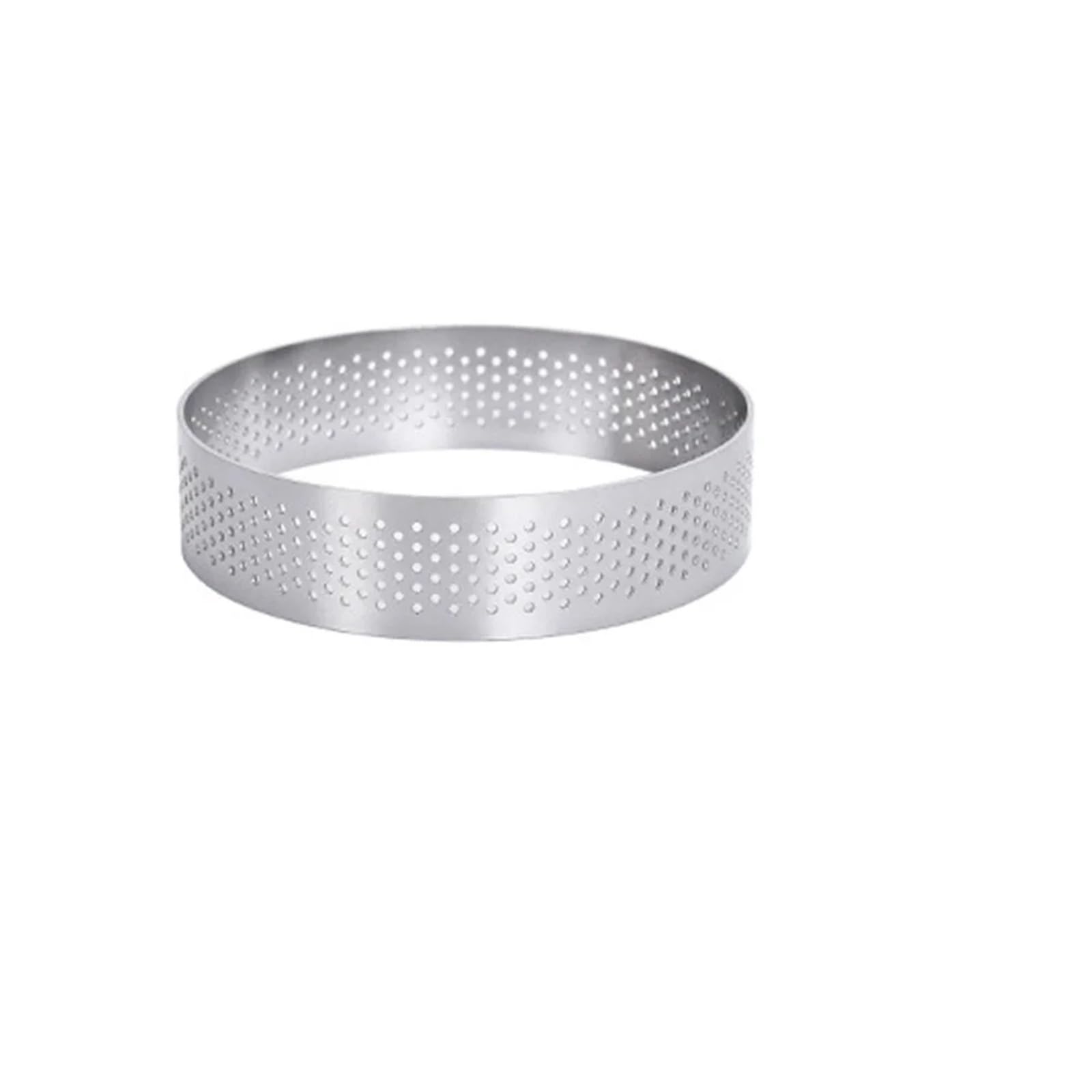 12 pièces en Acier Inoxydable Mousse Anneau Moule Circulaire Tarte Ovale gâteau Fromage perforé aux Fruits Cuisine pâtisserie Cuisson pour Gâteau Cheesecake(10cm Round)