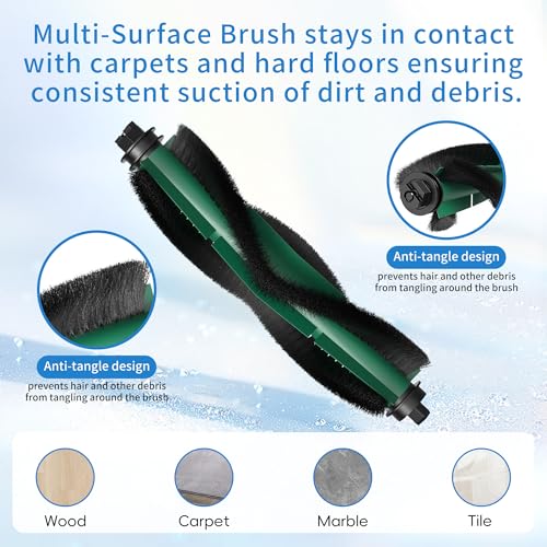 Image of Replacement Parts Compatible with Irobot Roomba Essential Vacuum 100 /1000 Series 104 105 105X Combo 106 108 Accessory Y0110 Y0140 Q011 Q0120 Q0520 Includes 2 Brush Roller & 10 Side Brush & 10 Filters