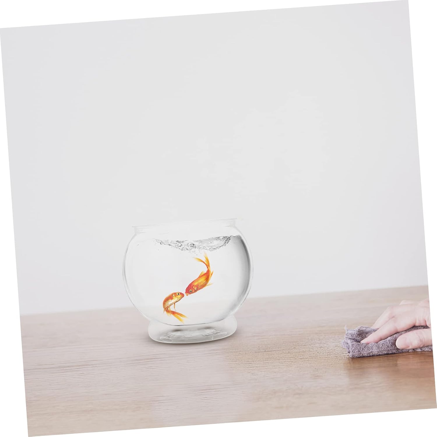 3pcs Desktop Fish Bowl for Office Decor Medium Unbreakable Globe Fish Tank for Betta and Turtle Container