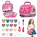 Yuccer Maquillaje Niñas Set Juguete Maquillaje Infantil Lavable Lápiz Labial Esmalte Uñas para Regalos Cumpleaños Navidad (color)
