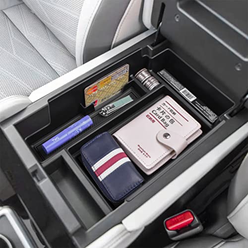EDBETOS Center Console Organizer Tray Compatible with Nissan Pathfinder Accessories 2022 2023 2024 2025 2026 R53 Interior Secondary Armrest Storage Glove Box Divider ABS Material Black Trim