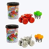 Hot Wheels Monster Trucks Color Reveal 2-Pack, 2 Toy Trucks with Surprise Reveal & Repeat Color-Change in Warm & Ice Cold Water, For Kids 3 Years & Up