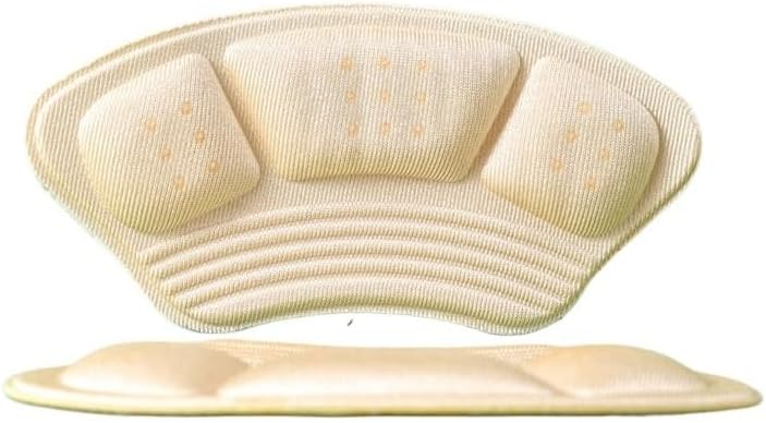 Heel Pads Heel Grips Liner for Loose Shoes 12pairs 3D Heel Pads Anti-wear Insoles Patch Pain Relief Protectors Foot Care Shoes Back Sticker Adjustable Size(Beige 6mm-12 Pair)