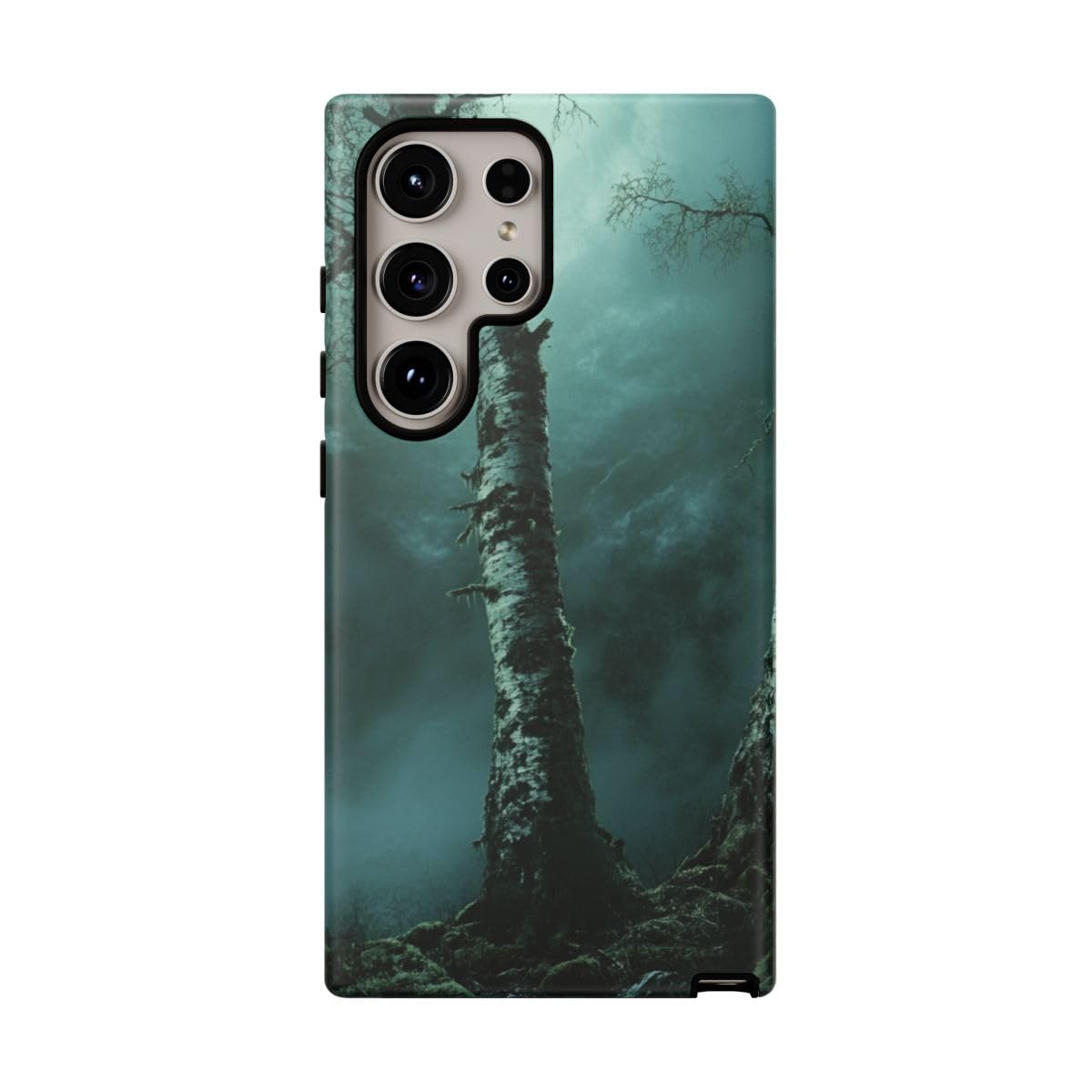 Coque rigide Samsung S24 Ultra mate forêt orageuse sarcelle chic - 5