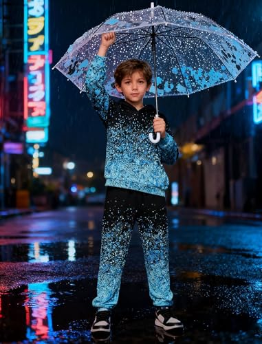 Sudadera con capucha de algodón cómodo con pantalón elástico 3