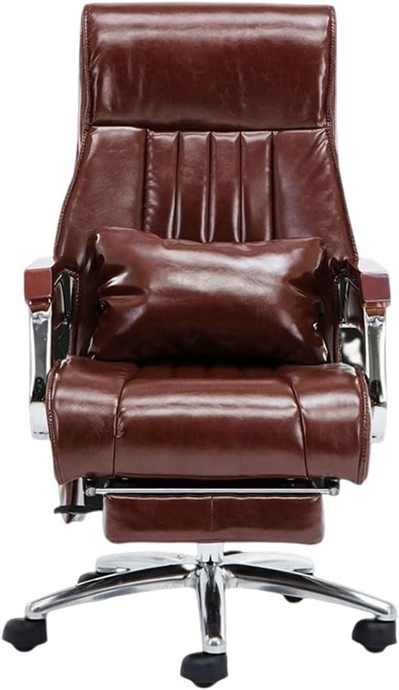Massage Office Chair Genuine Leather Computer Stool Furniture Liable Lift Rotation Reclinable