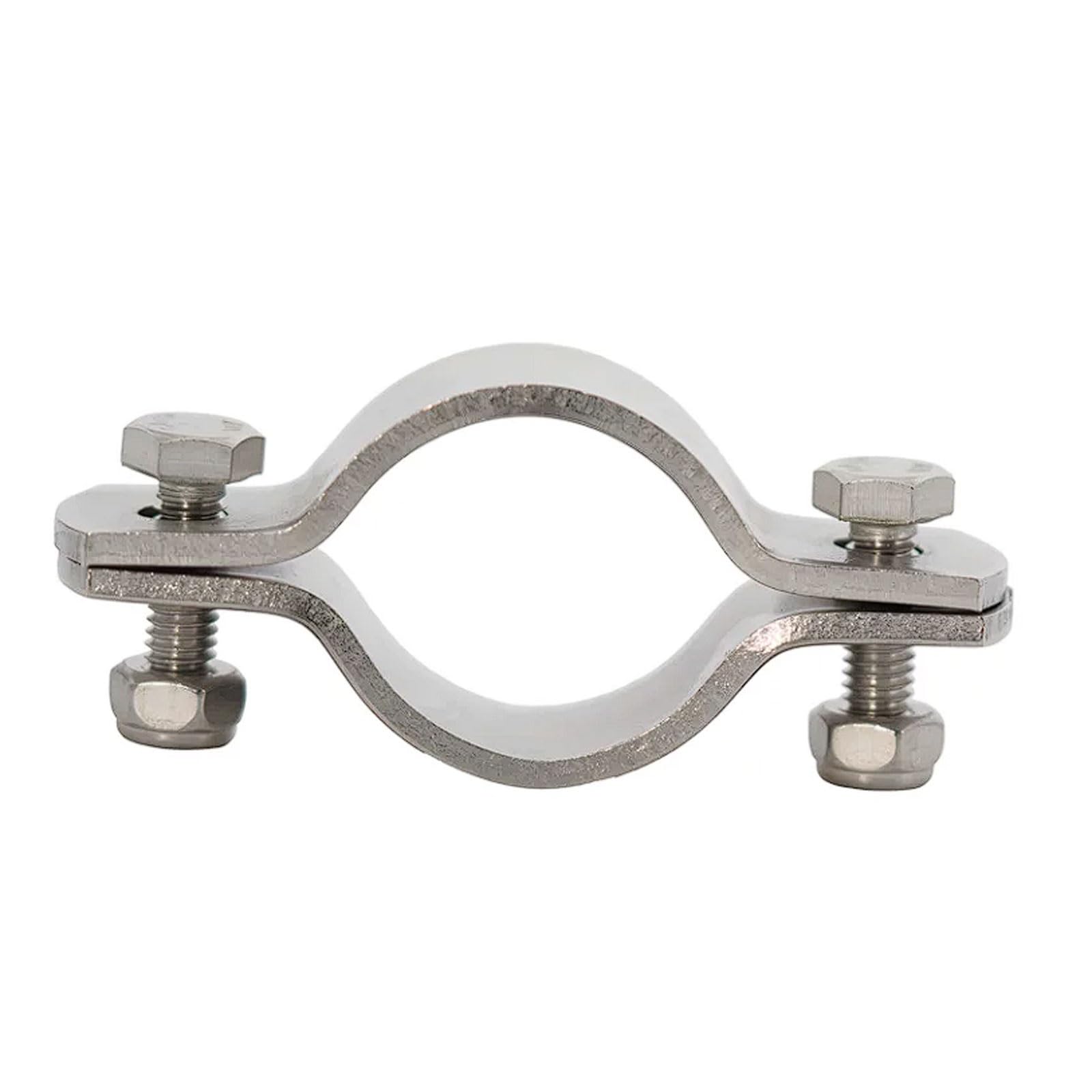 Esmen Uae One Color 304 Stainless Steel Thickened Pipe Clamp Heavy-Duty Fixing Clip For Pipes And Utility Poles 5 Or 2 Pack Tube Fittings(Φ32 (5 Pieces))