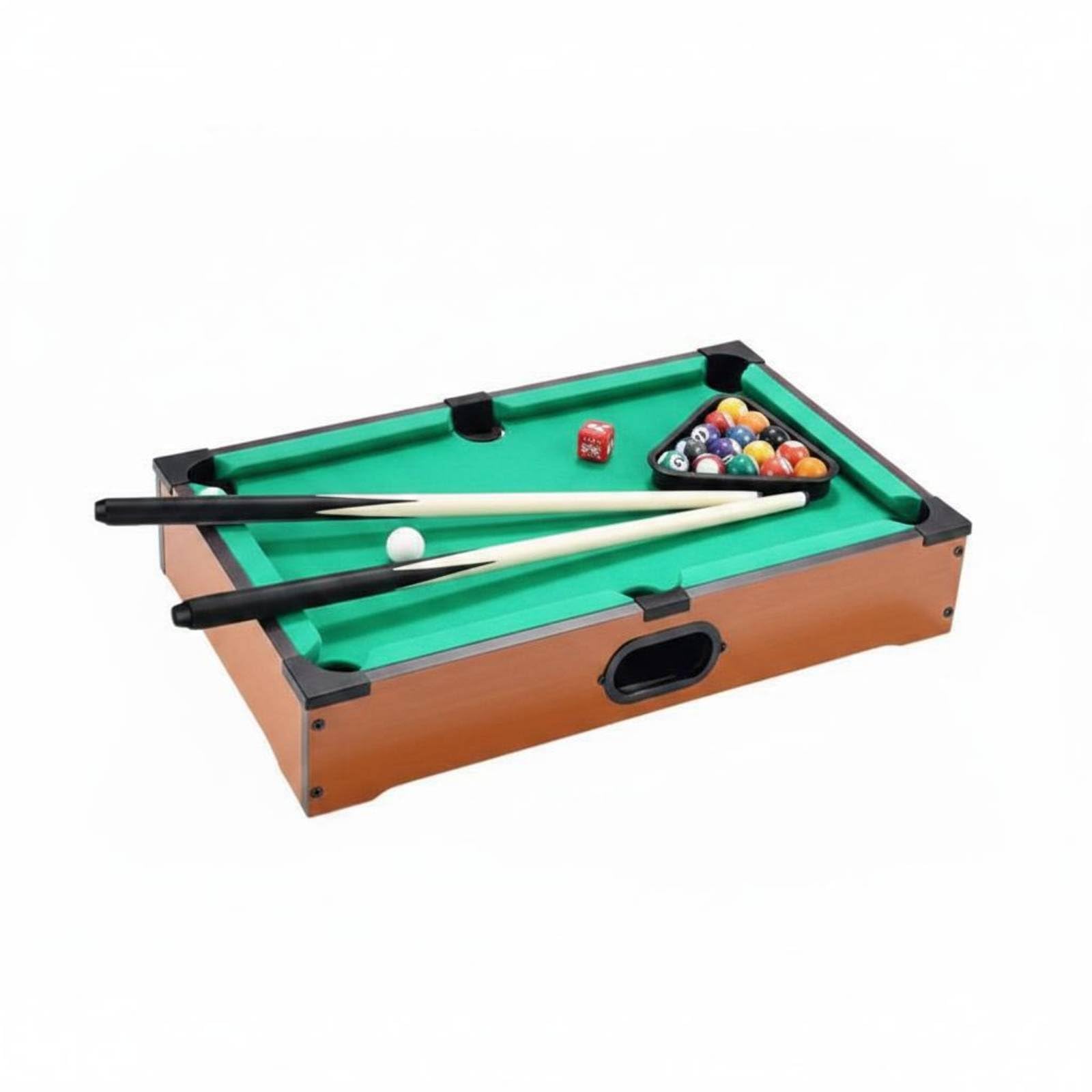 rockible Biliardo da Tavolo Bambini Gioco Educativo Snooker Mini Tavolo Pool Compatto con Superficie in Velluto Telaio Robusto Accessori Completi in Legno Flanella Adatto a Interni