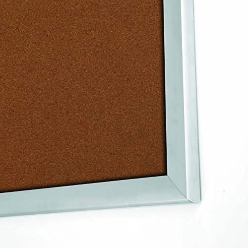 M&T Displays Enclosed Cork Bulletin Universal Showboard 6X(8.5X11) Inches Silver Aluminum Outdoor Noticeboard For Office School Classroom Hospital Commercial Use #TOP4