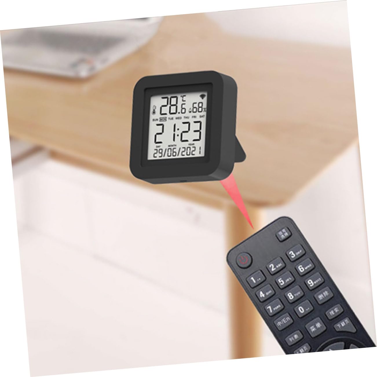 Misuratore di Umidità Digitale per Uso Domestico Igrometro Elettrico Multiuso Display Ampio Termometro USB per Case Uffici Ambienti Coltivati Moderni Laboratori e Altri Luoghi