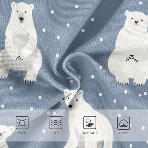 Wusikd Cute White Polar Bears Girls' Underwear Cotton Girls Briefs Soft Toddler Underwear 2T3