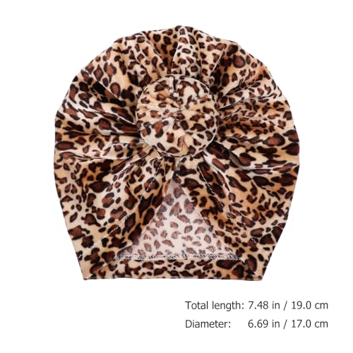 3pcs Cotton Leopard Ear Hats for Newborns and Toddlers Cozy Caps Set Fashionable and Warm Leopard Print Design for Hospital and Everyday Use3