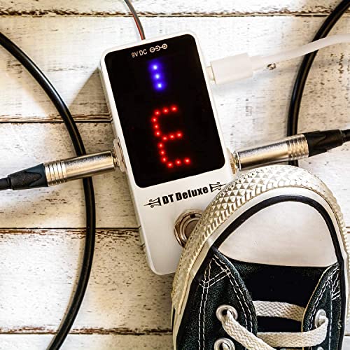 Image of Donner Tuner Pedal, DT Deluxe Chromatic Guitar Tuner Pedal for Electric Guitar and Bass ± 1 Cent USB or 9V Power Supply True Bypass