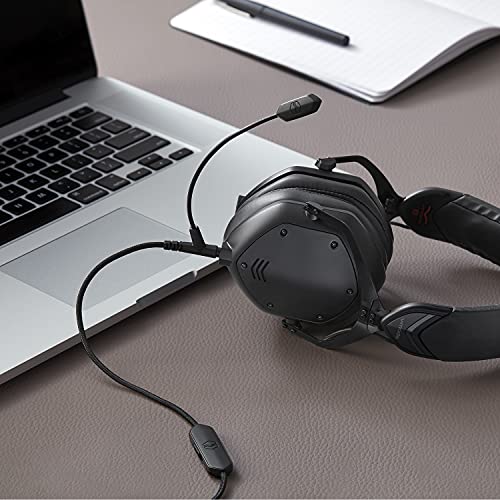 Image of V-MODA BoomPro X Microphone | for Gaming & Communication | Wired - 3.5 mm Jack | Flexible Boom | Clip-on Controller with Mute Button & Volume Wheel | Black