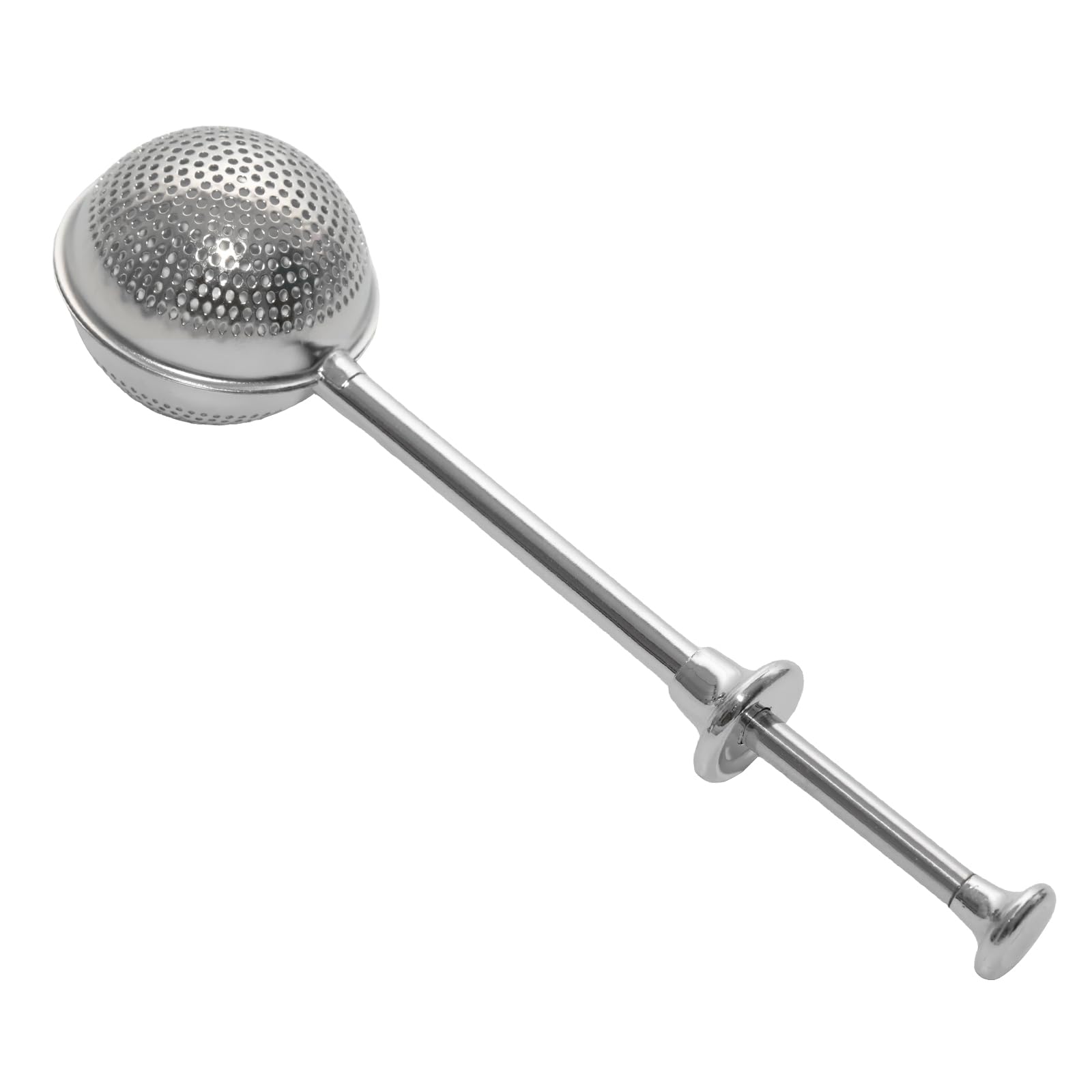 Anphly Press type tea maker, 304 stainless steel tea strainer, tea set accessories, tea filter, seasoning ball, retractable tea ball, full hole tea strainer, 1 piece for sale