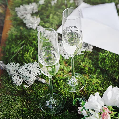 Tom Boy 25Th Anniversary Champagne Flutes, Wedding Gifts Anniversary For Couple, 25Th Wedding Anniversary Champagne Flutes Glasses Set Of 2, Couple Gifts, Anniversary 25Th Gifts For Parents #TOP6