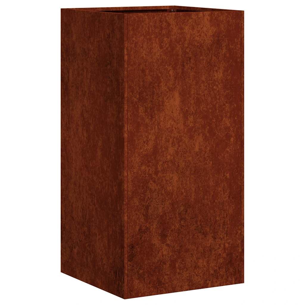vidaXL Planter Rusty 40x40x80 cm Weathering Steel, plant pot, plant stand, raise bed, planter stand, plant tray, garden planter, outdoor planter