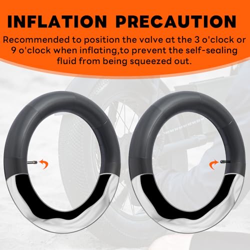 YunSCM 2-PCS Zelfdichtende 20 inch binnenband 20x3.5/4.0 AV32mm Ventiel,Punctuurbestendig,Zelfherstellend Compatibel 20 inch fietsbinnenband 20x4.0 Voorkomen en repareren - Afbeelding 5