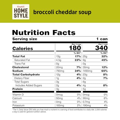 Image of Campbell's Homestyle Broccoli Cheddar Soup, 16.3 oz Can (Pack of 5)