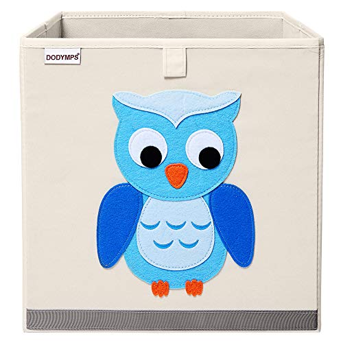 Image of DODYMPS Foldable Animal Toy Storage Bins/Cube/Box/Chest/Organizer for Kids & Nursery, 13 inch (Owl)