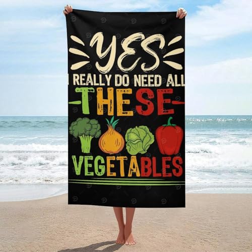 Serviette de plage compacte contre l'humidité Vegan Vegetable Lover - 2