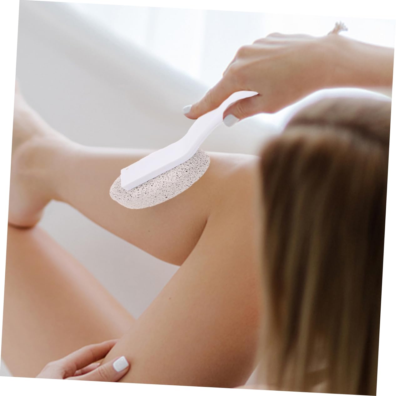 Didiseaon Rullo Piedi Esfoliante Manico, 2 Pezzi, Pietra Pomice, Rimozione della Pelle Morta, per Pedicure a Casa in Salone