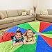 Rettebovon Parachute for Kids with 12 Handles Multi-Purpose Waterproof 12ft Play Parachute Toy Games for Team Games,You Can Also Use it for Picnic Mat and Furniture Cover (12ft)