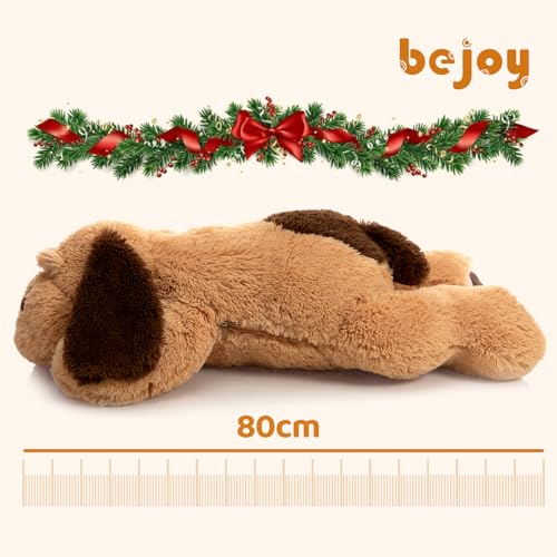 BEJOY Puppy Plüschtiere, großes Kuscheltier weich Stofftier, Plüsch Hund Kissen, für Kinder Freundin Geschenk, 80cm