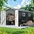 DAUSOLA 8x12 FT Outdoor Storage Shed, Metal Garden Tool Shed with Updated Frame Structure, Lockable Doors and Windows, Ideal for Backyard Garden Patio Lawn, Grey