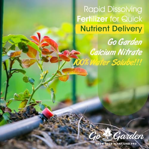 Image of Go Garden Calcium Nitrate Fertilizer 400g | 100% Water Soluble Calcium Plant Nutrient | Boosts Flowering, Fruit Growth & Prevents Calcium Deficiency for Home Garden Plants