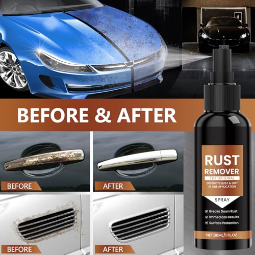 30ML Nexa Rostlöser-Spray, Rostlöser für Metall, 2 Stück Car Scratch Remover, Eisenfleckenreiniger, Korrosionsschutzmittel Metallschutzlack für Metall, Werkzeuge, Autos, Ketten Oberflächen