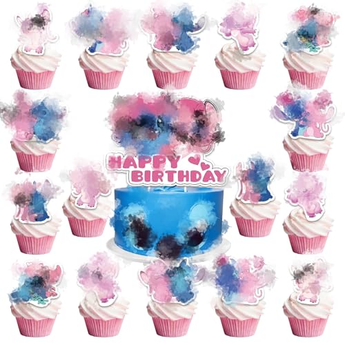 25 Pcs Pink Cake Toppers Cake Decorations Sti Party Decorations Birthday Cake Topper Kid Birthday Cake Decorations Party Decorations for Girls Boys Children Kids