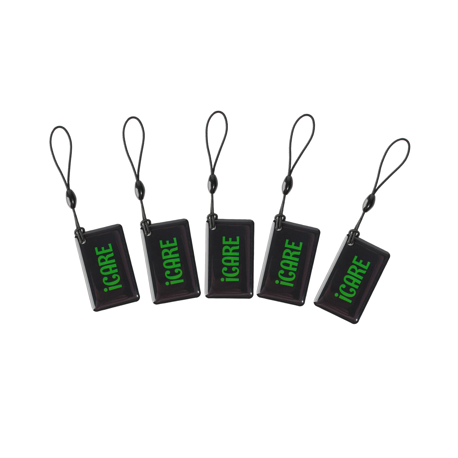 5 IC RFID-Token, EFID-Schlüsselanhänger, RFID 125KHz Nur-Lese-Tag-Token, für ICARE Fingerprint Schließzylinder Smart Lock Türschloss,schwarz