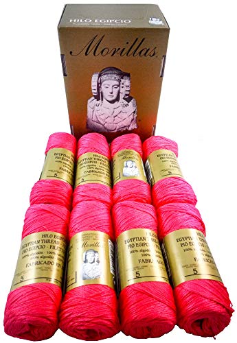 8 Gomitoli Zepelines Cotone Perlato Miele 41 – Ne 5/2, 100% Cotone Egiziano Mercerizzato, 75g L’uno