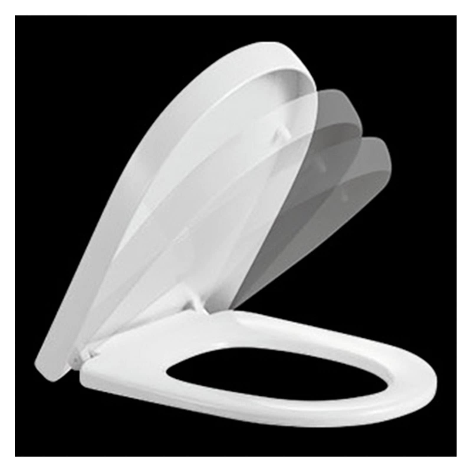 Elongated Toilet seat, Quick Release Hinges, Non-Slip Bumpers, White, Adjustable, Lightweight, Durable, Portable, User-Friendly, Compact Easy to Clean Lightweight Build