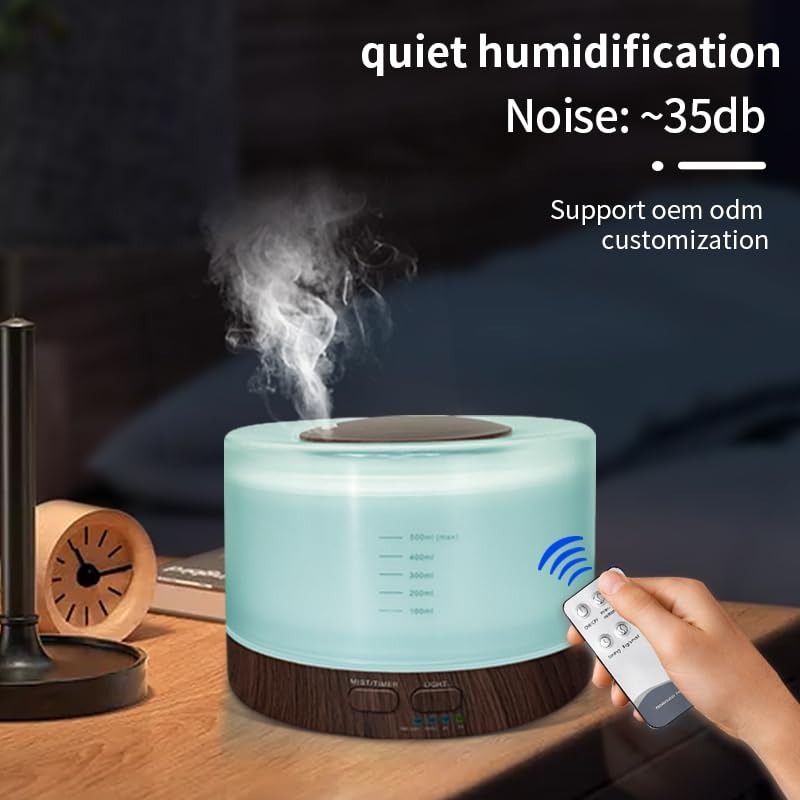 Difusor aromático ultrasónico 500 ml con control remoto miniatura 2