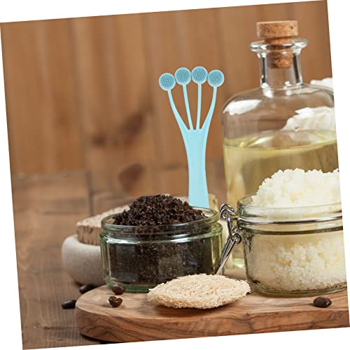 Beavorty 4pcs Bath Brush Bath Brush Silicone Body Scrubber Face Brush Silicone scrubbers Back Brush Shower Body scruber Facial Cleaning Brush Body Bath Brush Massager Silica Gel Long Handle - Image 3