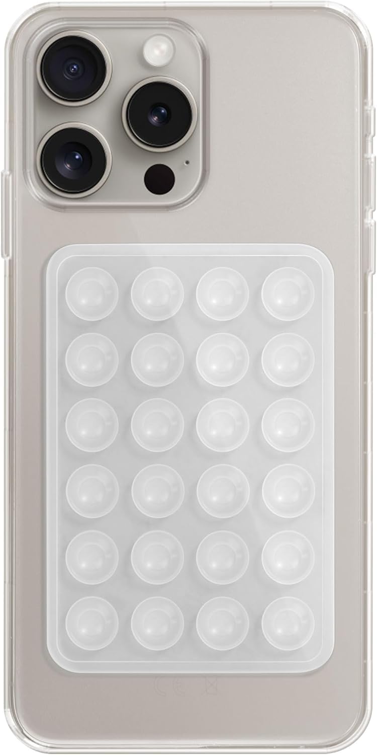 Suction Phone Case | Universal Reusable Suction Sticker Holder | Strong Grip Octobuddy Back Cover | White-image-49