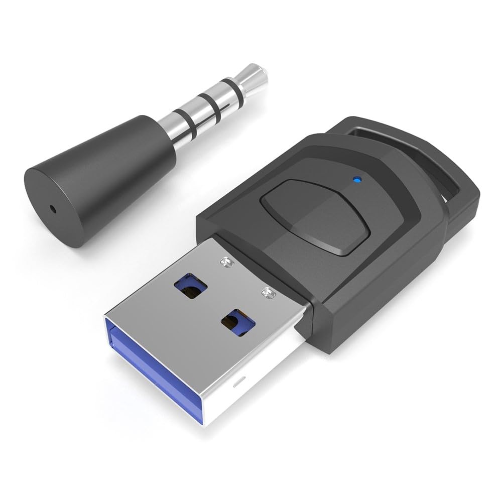 new world for sony ps5 / ps4 / pc to headphone bluetooth-compatible usb 3.5mm audio transmitter wireless receiver