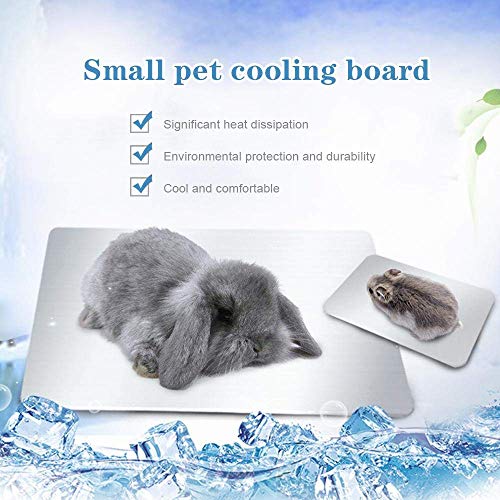 Image of Rabbit Cooling Pad, Hamster Cooling Mat for Rabbit Bunny Hamster Guinea Pig & Other Small Pets Stay Cool -Pet Cool Plate Ice Bed