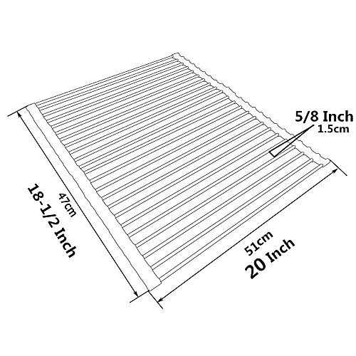 Over The Sink Kitchen Dish Drying Rack, 20''L x 18.5'' Extra Large Multipurpose Dish Drying Drainer (20Lx18.5W, Black) - Thumbnail 2