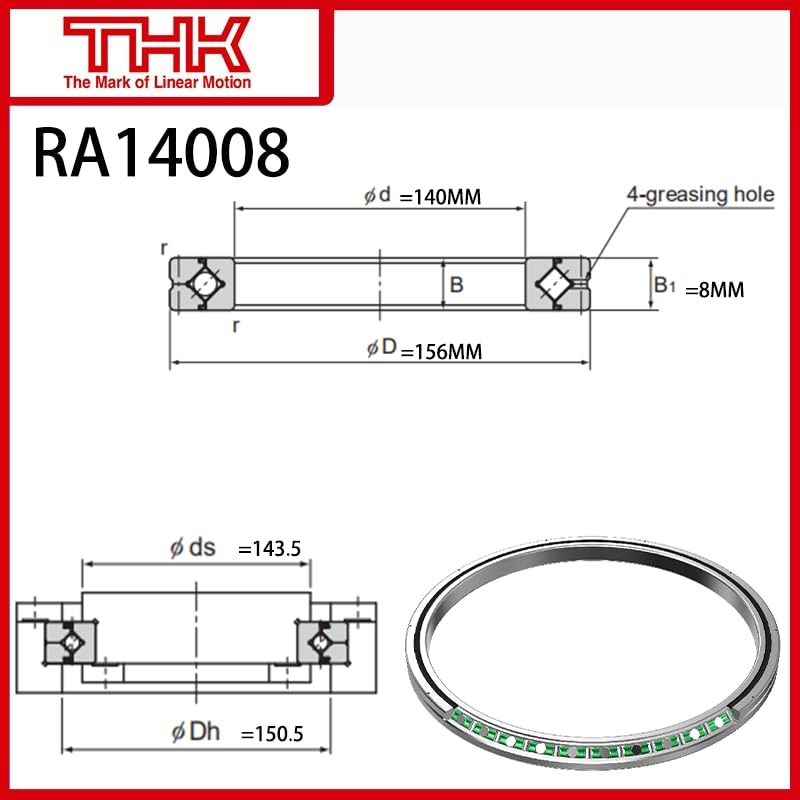 THK Cross Roller Ring Inner and Outer Ring Rotation RA14008 RA14008UUCC0 RA14008UUC0