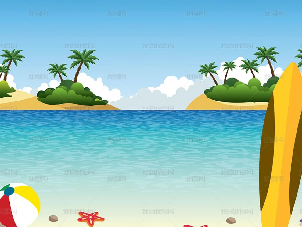 Papier peint intissé paysage de plage et poster géant mural de salon 350x256 cm